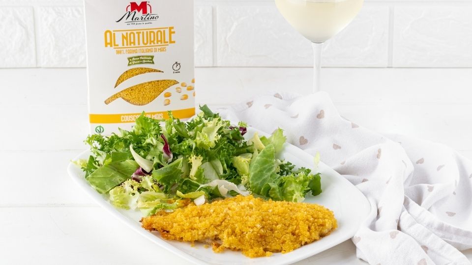 Filetti di merluzzo in crosta di couscous di mais