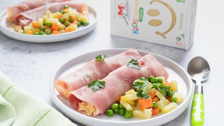 Involtini di prosciutto con insalata di couscous