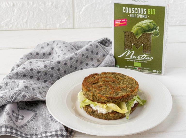 Toast di couscous agli spinaci