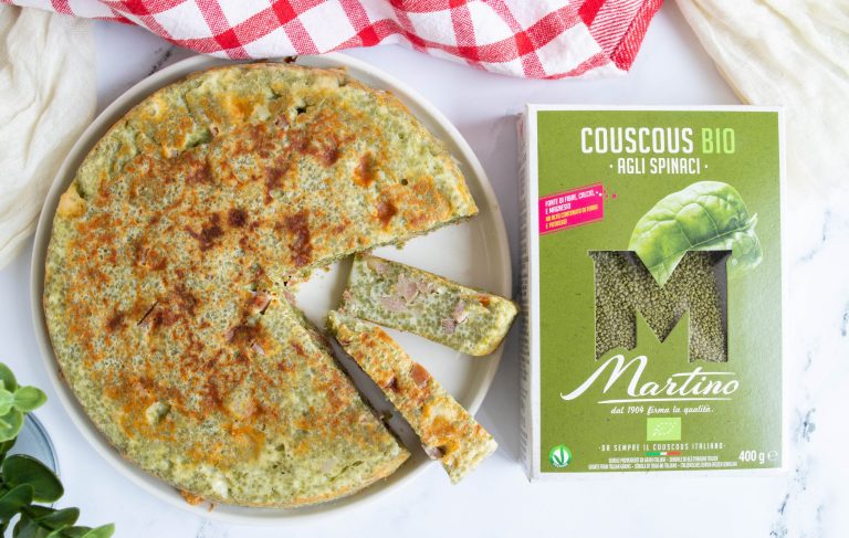 Torta di ricotta e couscous agli spinaci