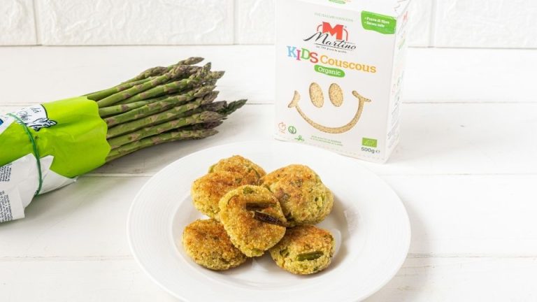 Polpette croccanti agli asparagi e couscous
