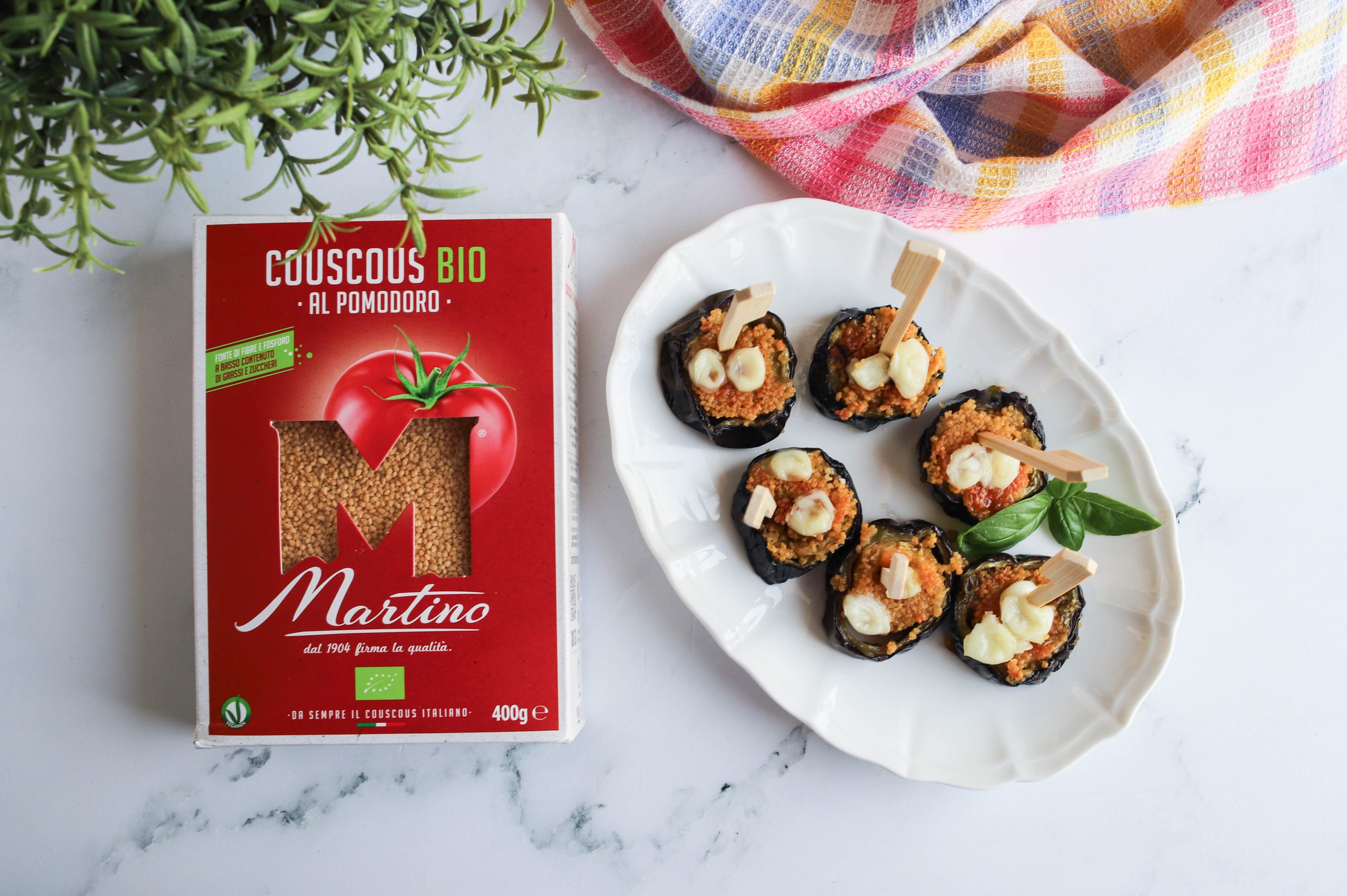 Medaglioni di melanzane con couscous