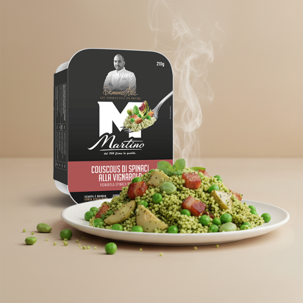 Couscous di spinaci alla vignarola
