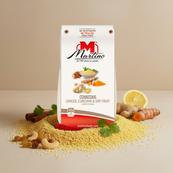 Couscous con Zenzero, Curcuma e Frutta Secca
